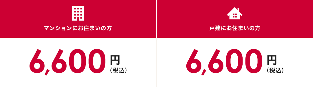 ドコモ光 10ギガプラン「タイプB」2年定期契約の月額基本料金